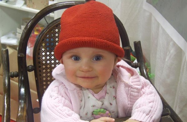 Baby wearing hat