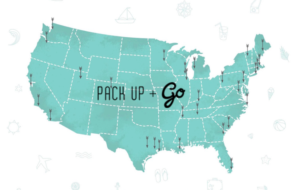 Pack up and go US map