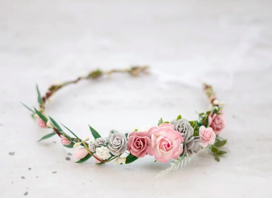 delicate floral headband